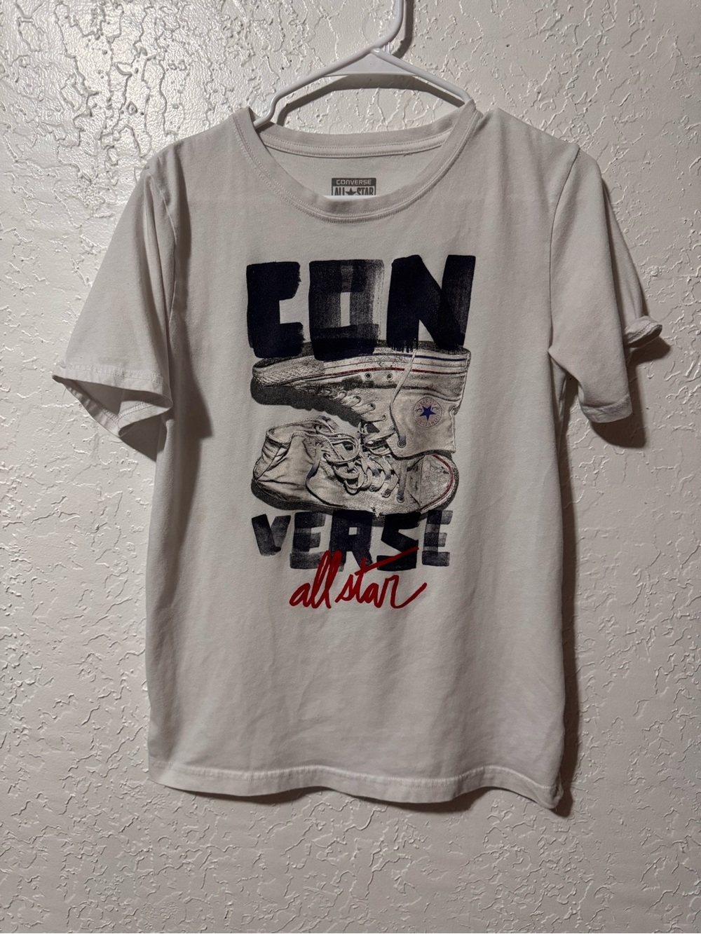 Converse Boys Youth T-Shirt White Graphic Tee 100% Cotton
Boys Size XL (13-15)